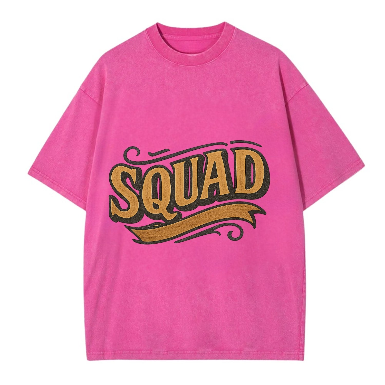 Bold typography design - "SQUAD" - your crew, your people - Vintage T-shirt - Dusty Rose(Rose)