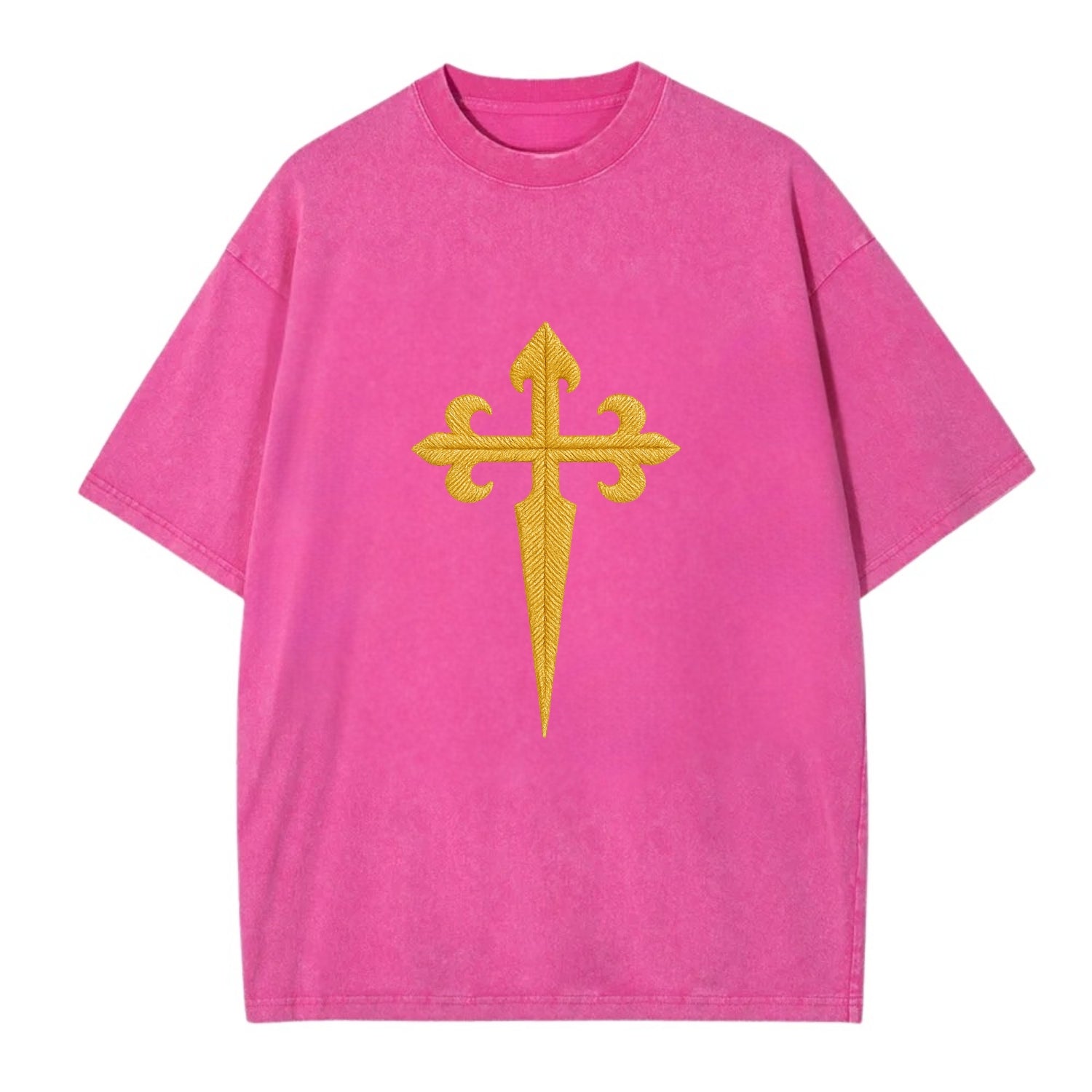 Order Of Santiago Cross - Vintage T-shirt - Dusty Rose(Rose)