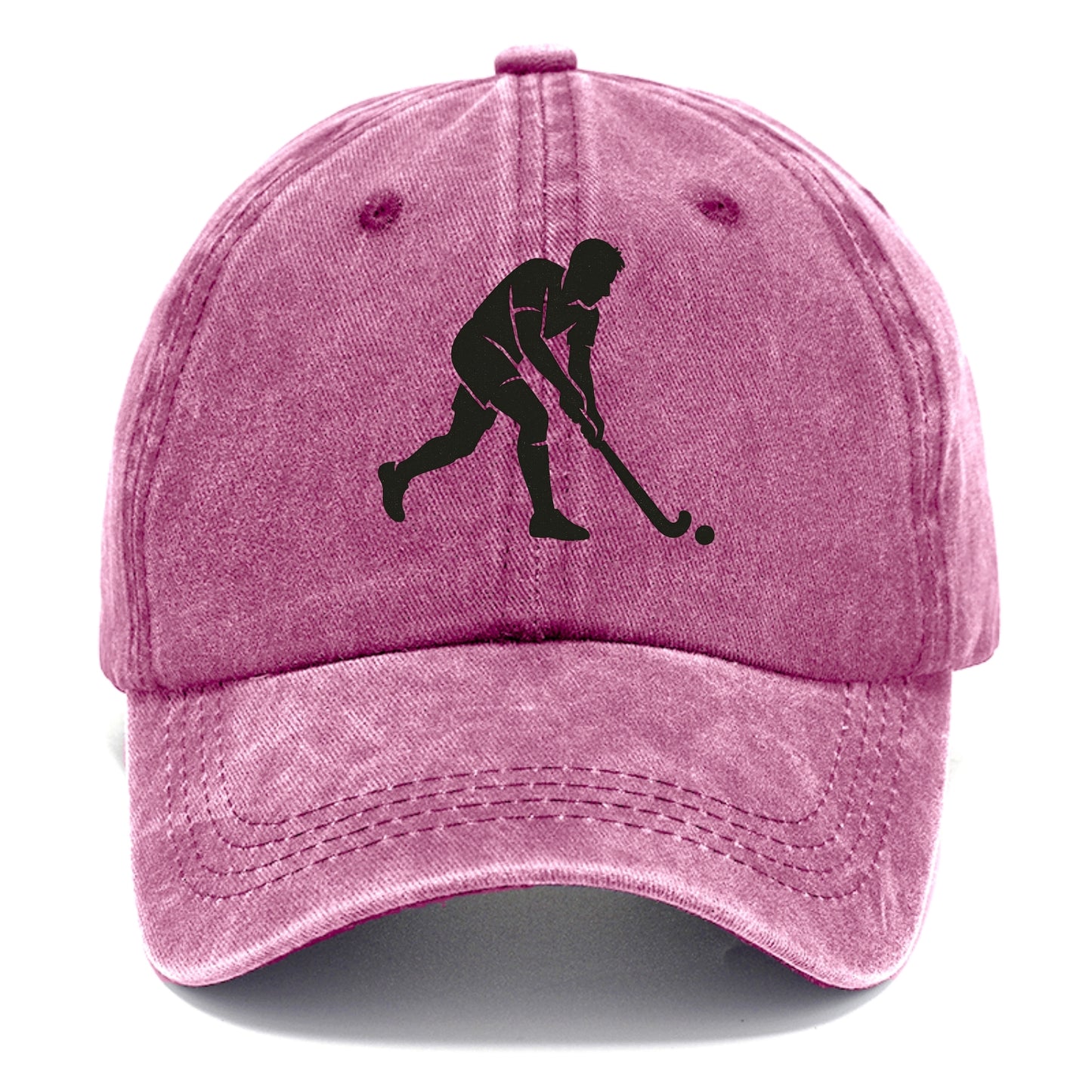 Field hockey player striking the ball - Classic Cap - Dusty Rose(Rose)