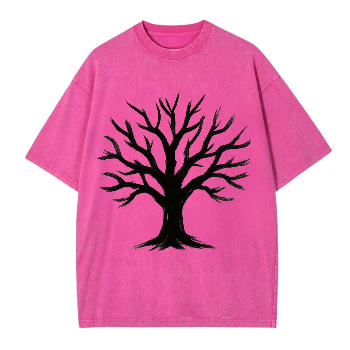 Tree with many branches - community strength ink art - Vintage T-shirt - Dusty Rose(Rose)