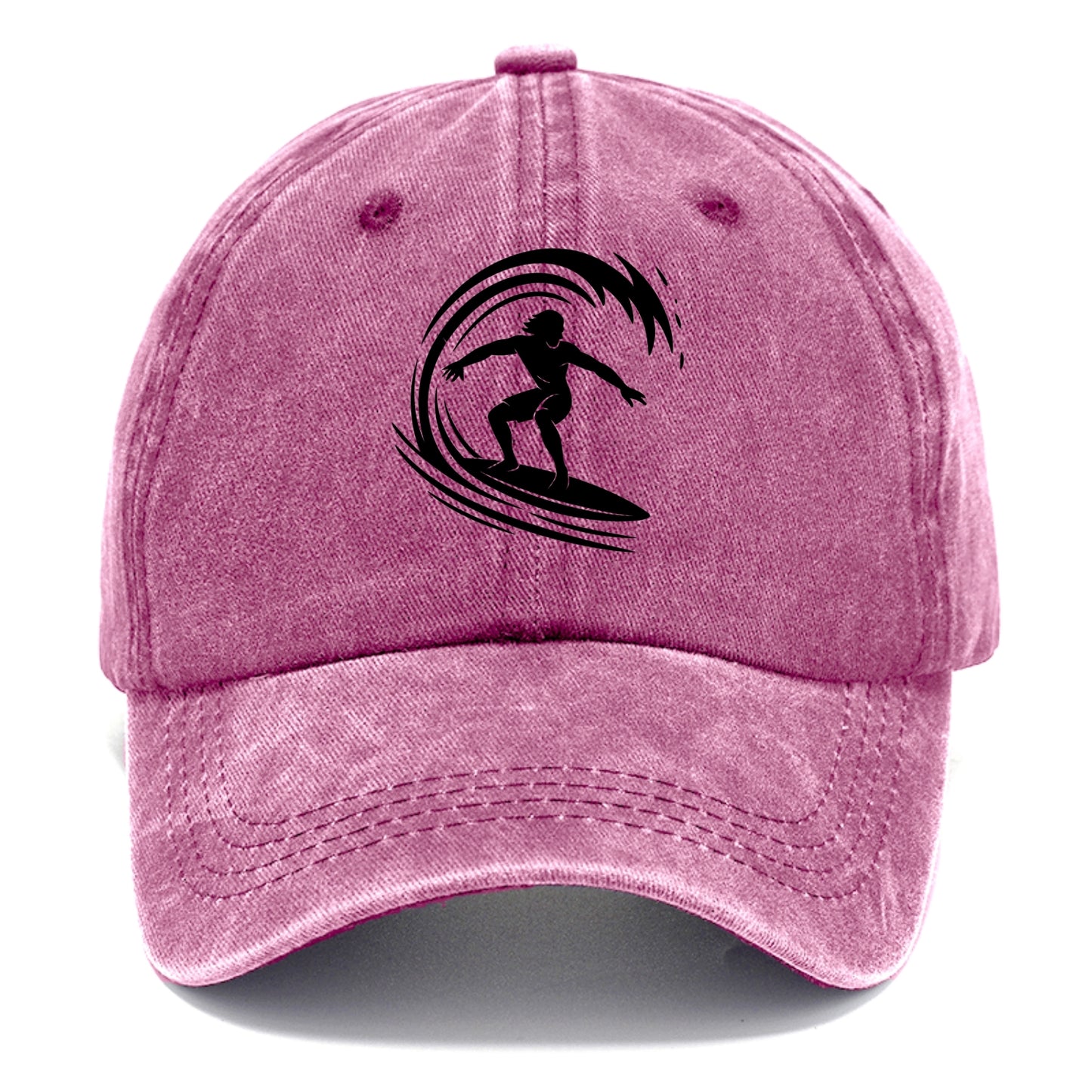 Hawaiian surfer riding big wave - Classic Cap - Dusty Rose(Rose)