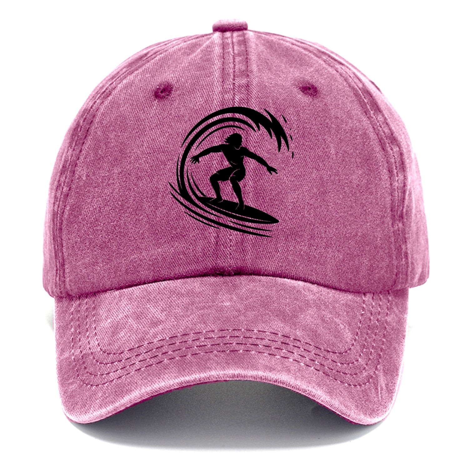 Hawaiian surfer riding big wave - Classic Cap - Dusty Rose(Rose)