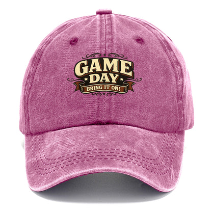 Bold typography design - "GAME DAY" - competition ready, bring it on - Classic Cap - Dusty Rose(Rose)