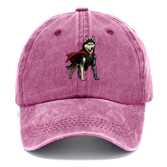 Siberian Husky Winter Soldier  - Classic Cap - Dusty Rose(Rose)
