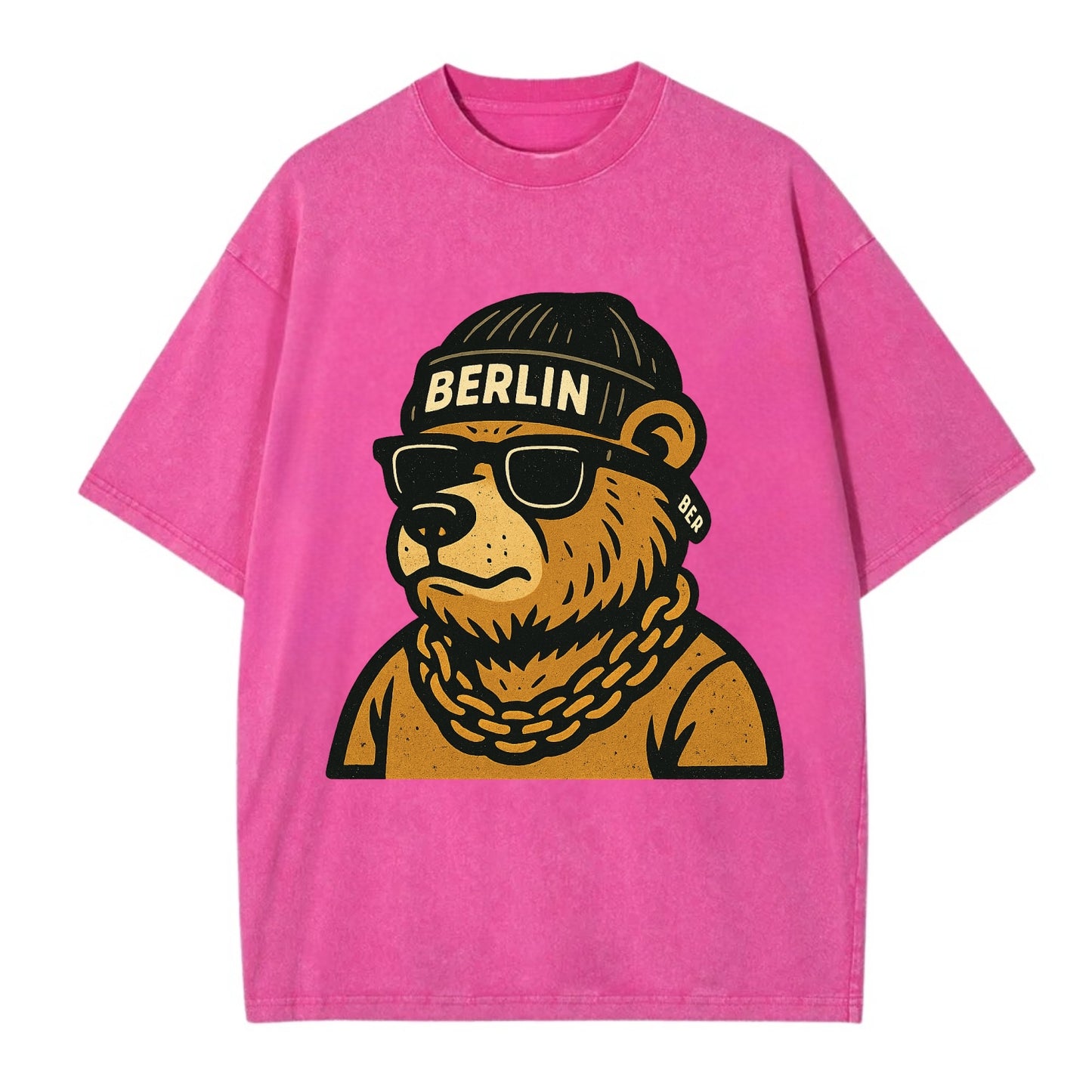 Berlin Bear - Vintage T-shirt - Dusty Rose(Rose)