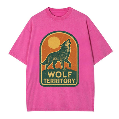Wolf Territory Marking  - Vintage T-shirt - Dusty Rose(Rose)
