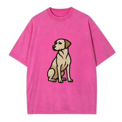 Rhodesian Ridgeback - Red wheaten sittin Vintage T-shirt - Dusty Rose(Rose)