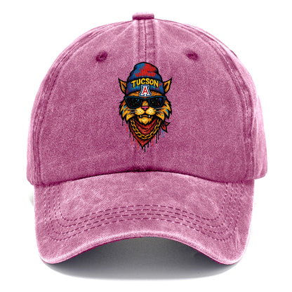 Tucson Wildcat wearing Arizona beanie with A patch - Classic Cap - Dusty Rose(Rose)