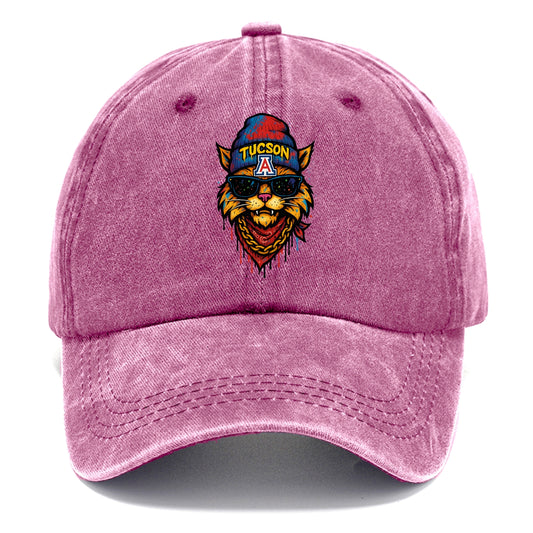 Tucson Wildcat wearing Arizona beanie with A patch - Classic Cap - Dusty Rose(Rose)