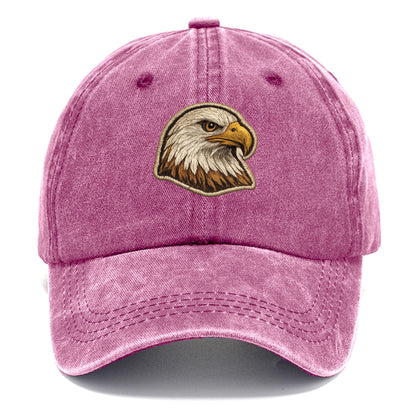 EAGLE HEAD PROFILE - majestic bald eagle in brown, white and gold , American pride - Classic Cap - Dusty Rose(Rose)