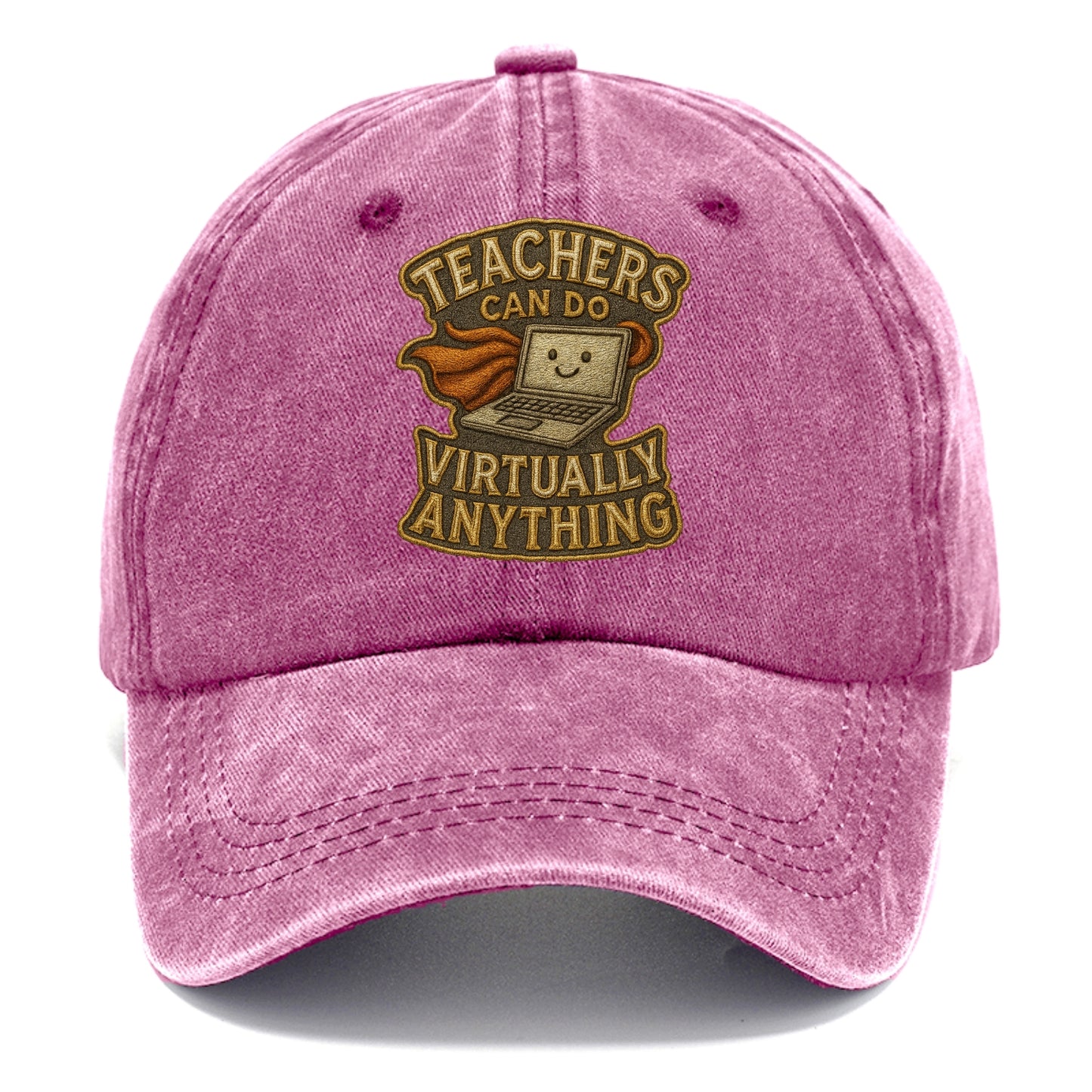Teachers Can Do Virtually Anything  - Classic Cap - Dusty Rose(Rose)