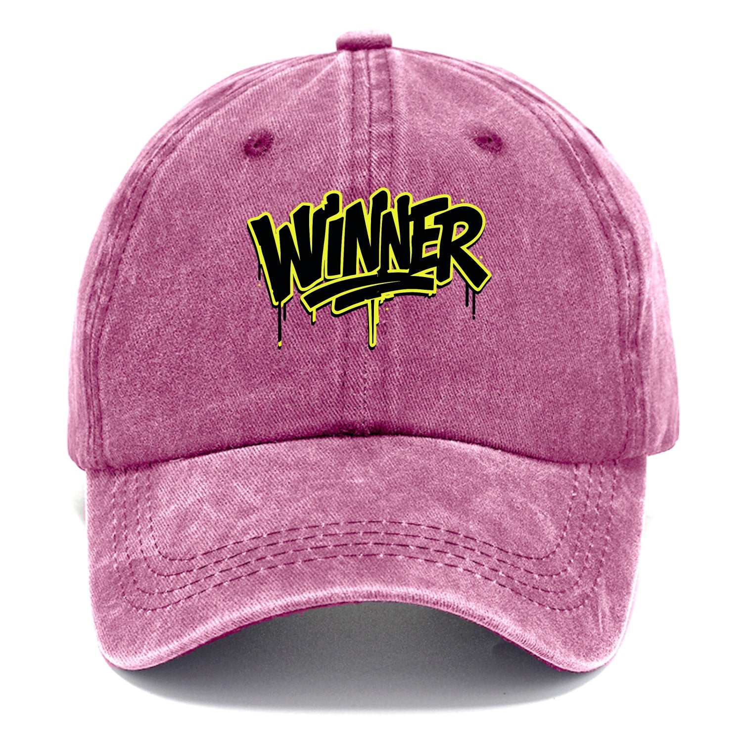 Bold typography design - "WINNER" - victorious mindset, champion - Classic Cap - Dusty Rose(Rose)