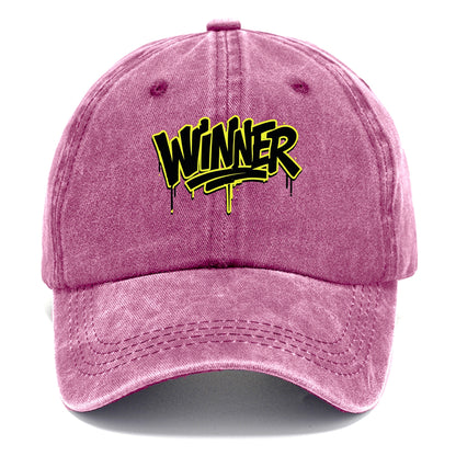 Bold typography design - "WINNER" - victorious mindset, champion - Classic Cap - Dusty Rose(Rose)