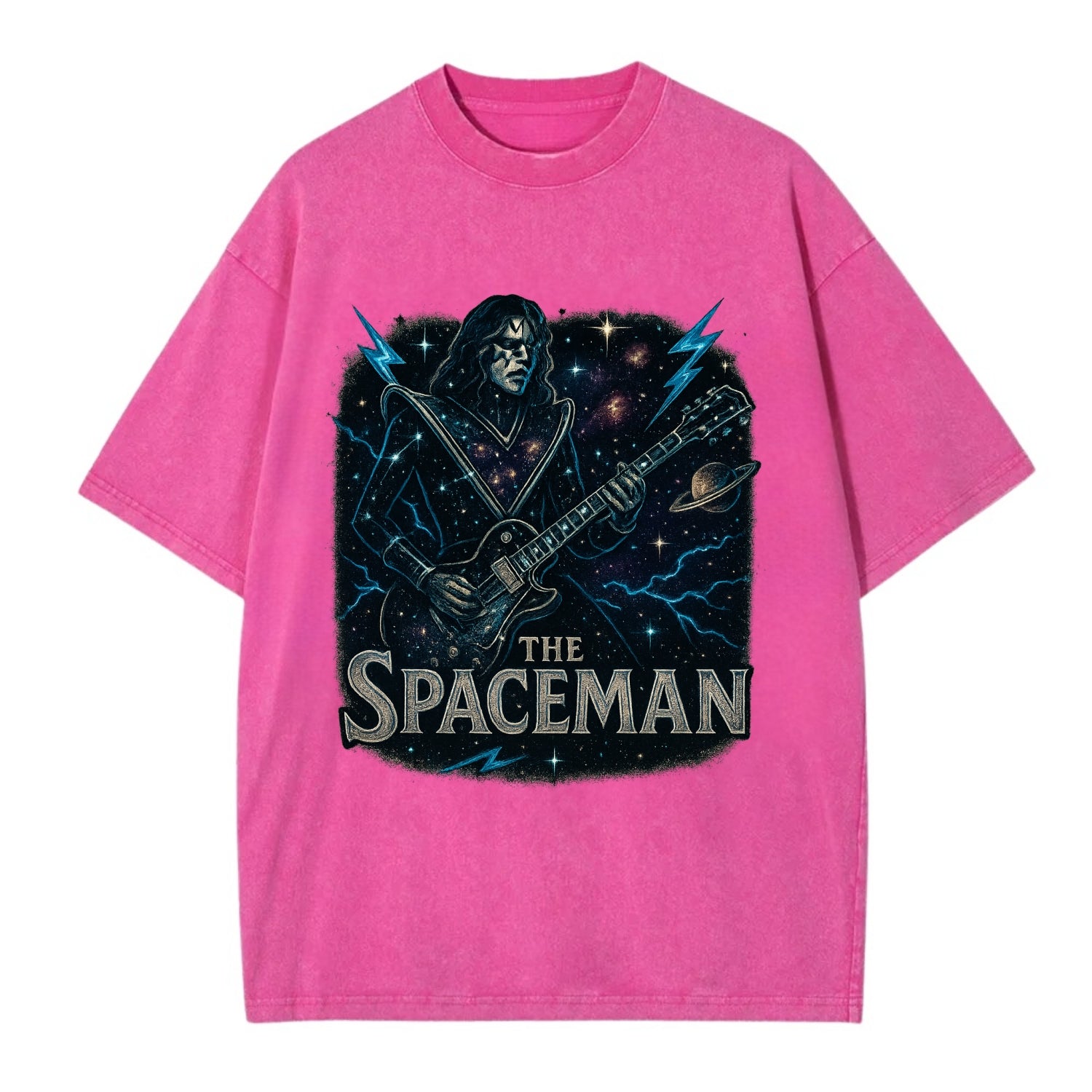 Spaceman Constellation - Vintage T-shirt - Dusty Rose(Rose)