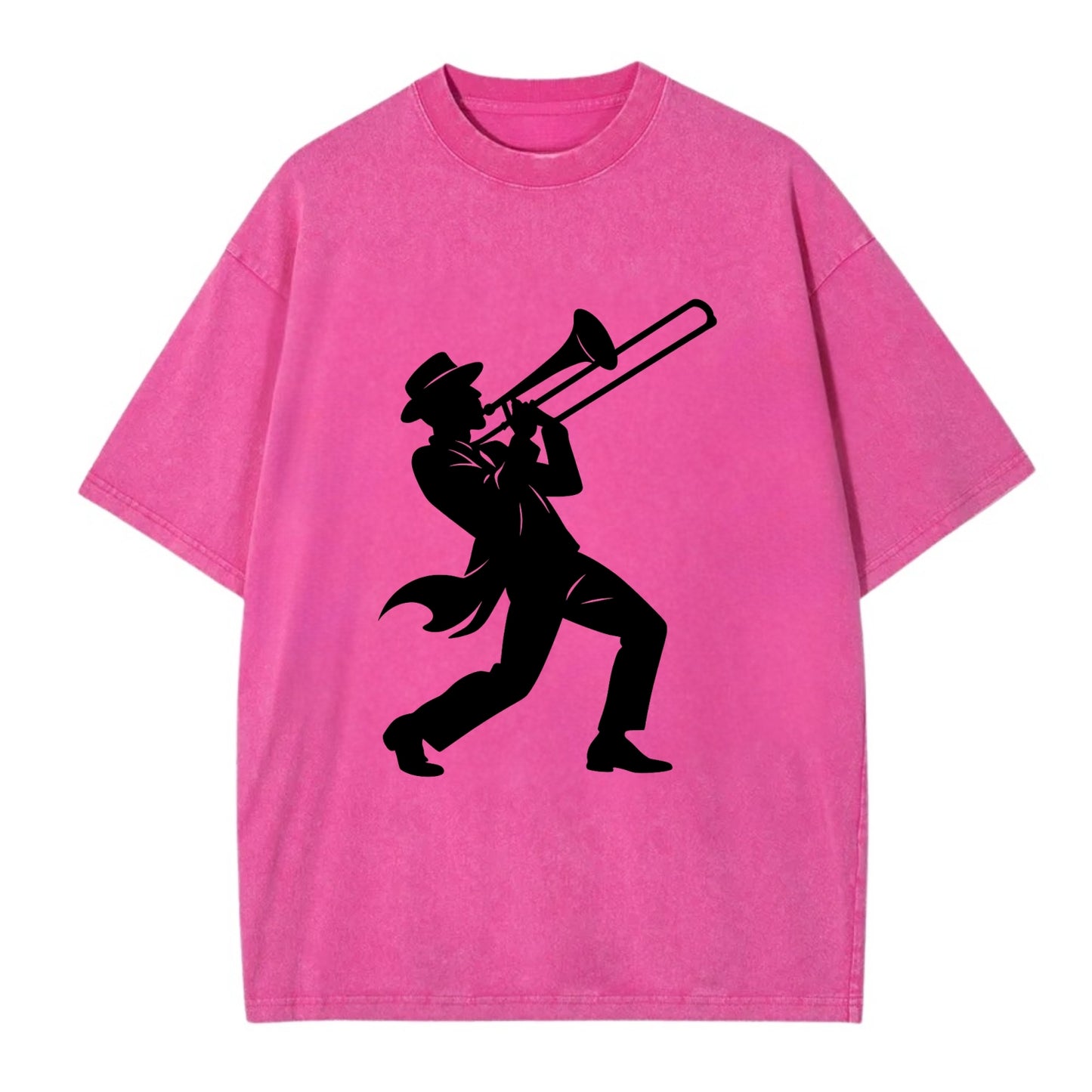 Trombone player jazz improvisation - Vintage T-shirt - Dusty Rose(Rose)