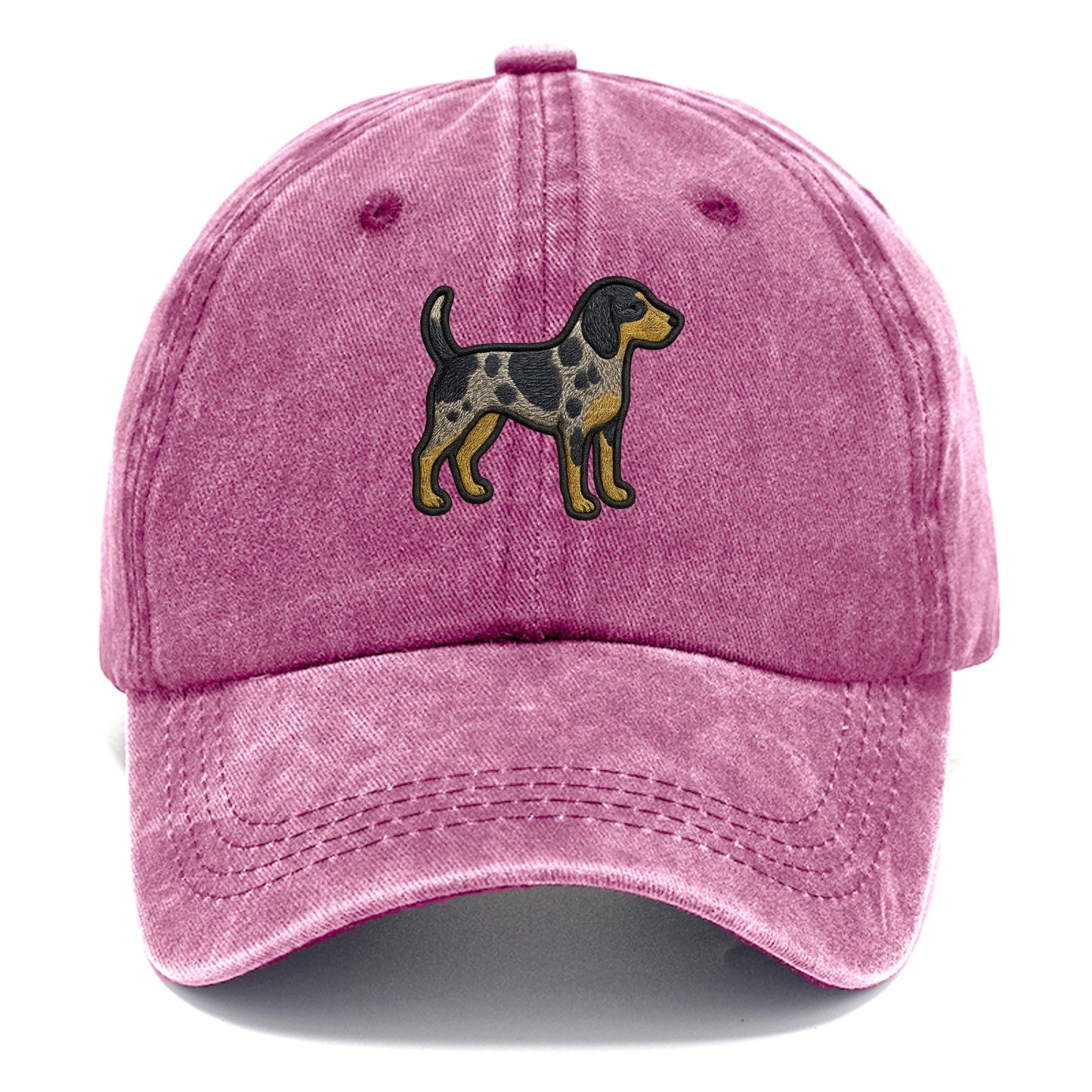 Bluetick Coonhound - Trendy spotted hound logo with prominent black border - Classic Cap - Dusty Rose(Rose)