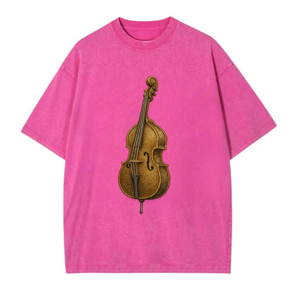 Acoustic Bass  - Vintage T-shirt - Dusty Rose(Rose)