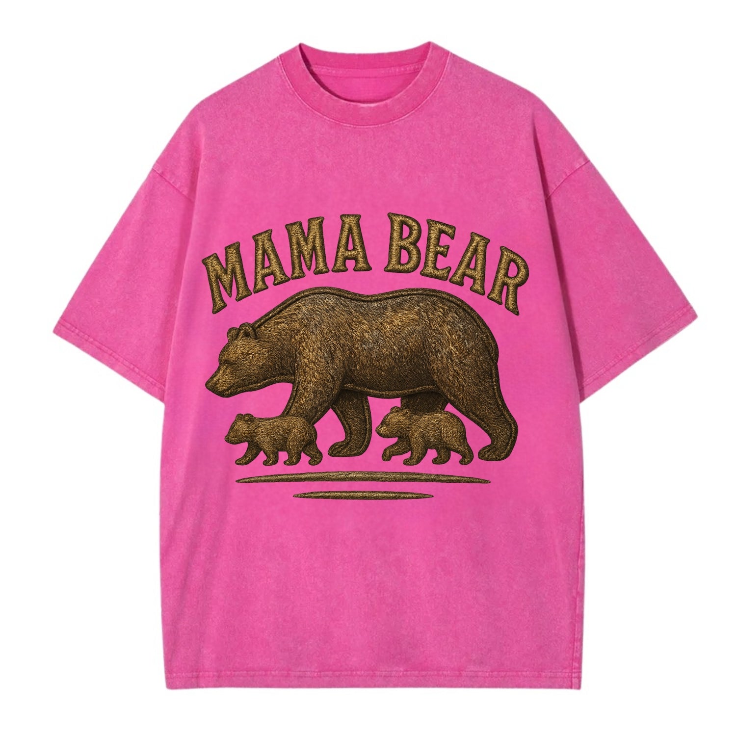 Mama Bear  - Vintage T-shirt - Dusty Rose(Rose)