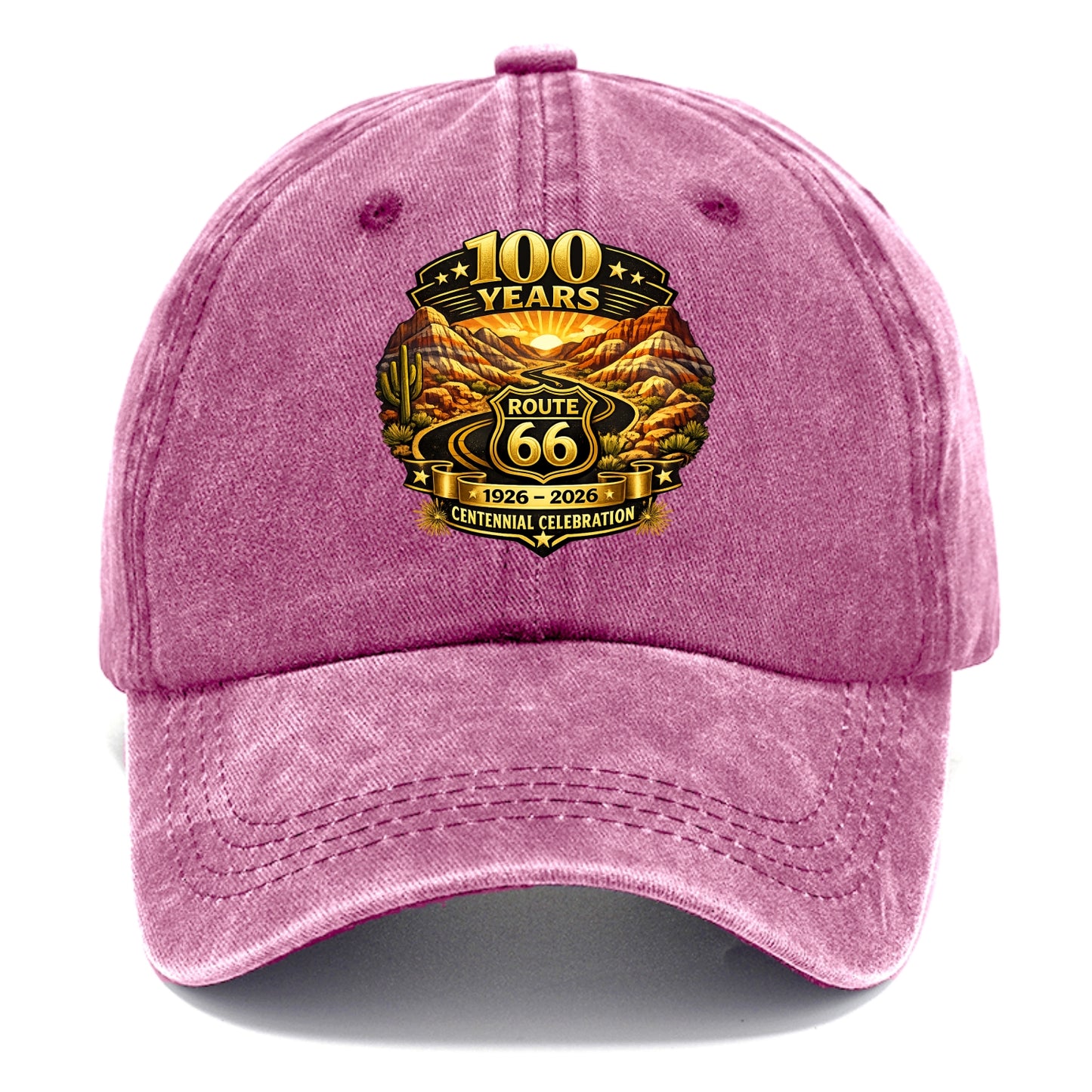 PAINTED DESERT | Colorful desert landscape | Route 66 winding through | Natural - Classic Cap - Dusty Rose(Rose)