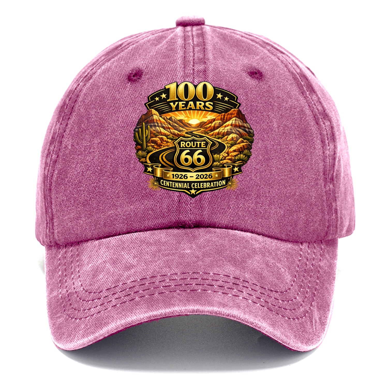PAINTED DESERT | Colorful desert landscape | Route 66 winding through | Natural - Classic Cap - Dusty Rose(Rose)
