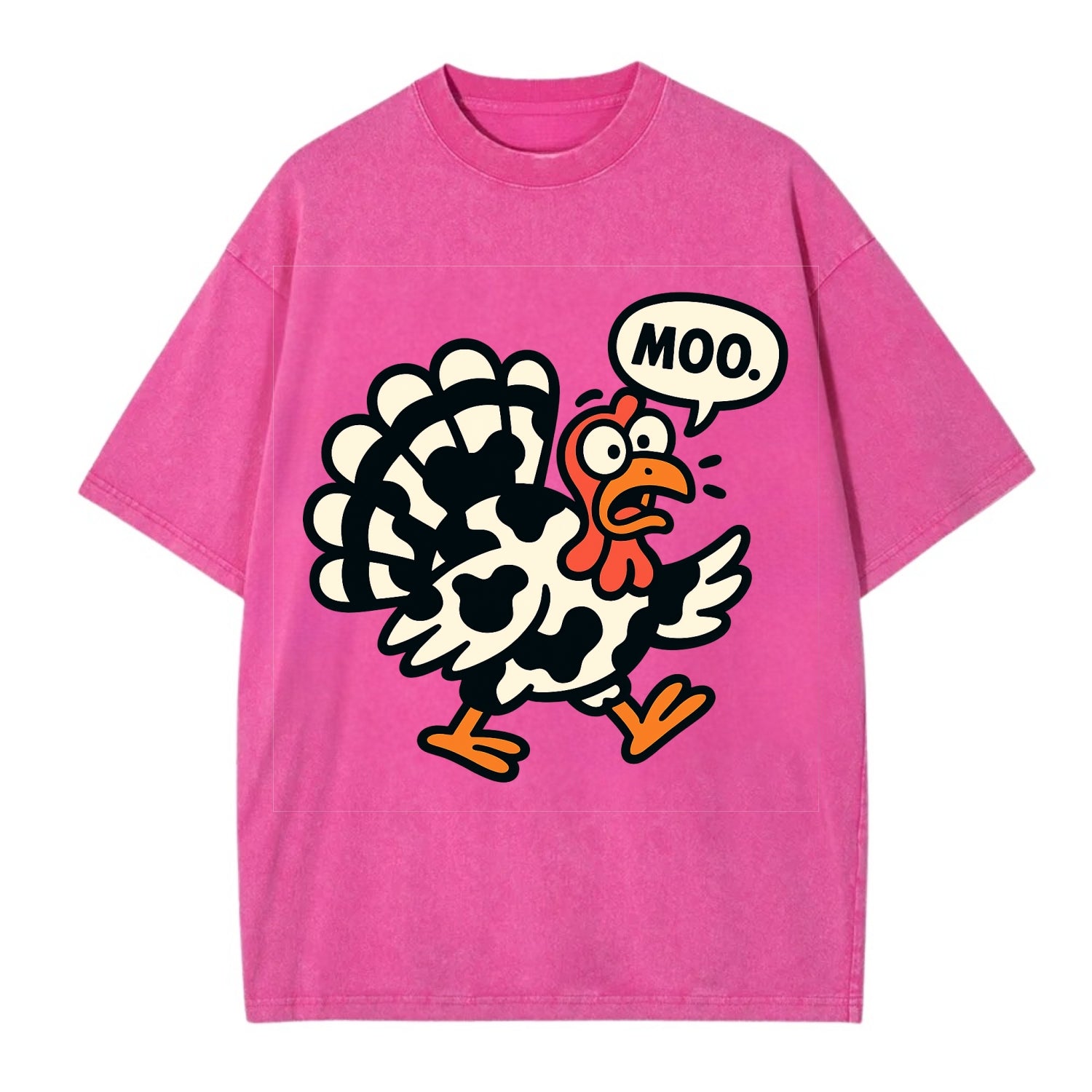 Mooing Turkey - Vintage T-shirt - Dusty Rose(Rose)