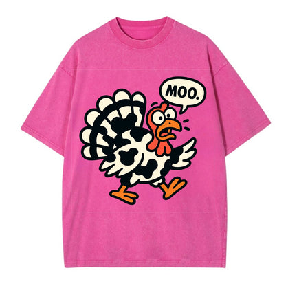 Mooing Turkey - Vintage T-shirt - Dusty Rose(Rose)