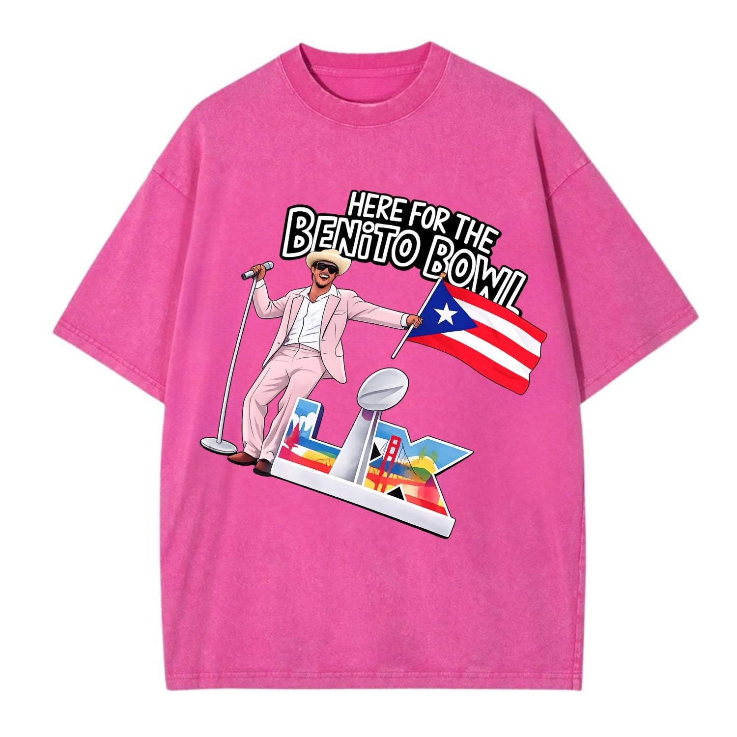 Here For The Bento Bowl - Vintage T-shirt - Dusty Rose(Rose)