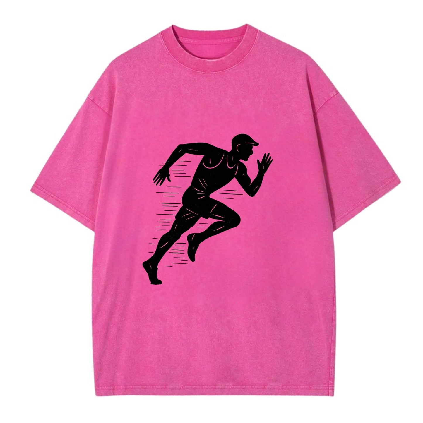 Runner in full stride sprinting - Vintage T-shirt - Dusty Rose(Rose)