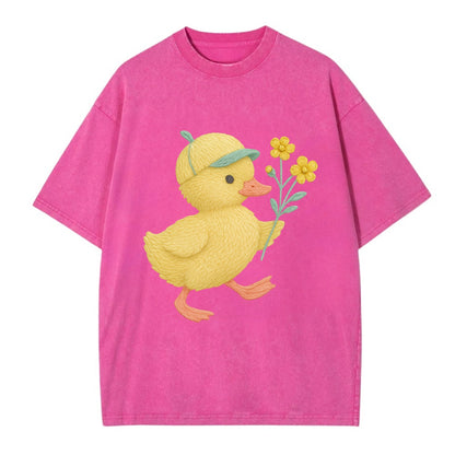 Yellow Duckling - Vintage T-shirt - Dusty Rose(Rose)