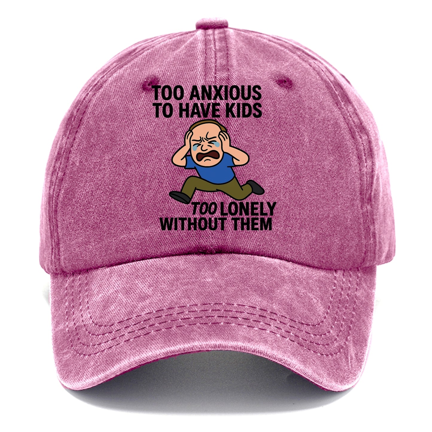 Person paralyzed between two fears - "Too anxious to have kids, too lonely without - Classic Cap - Dusty Rose(Rose)