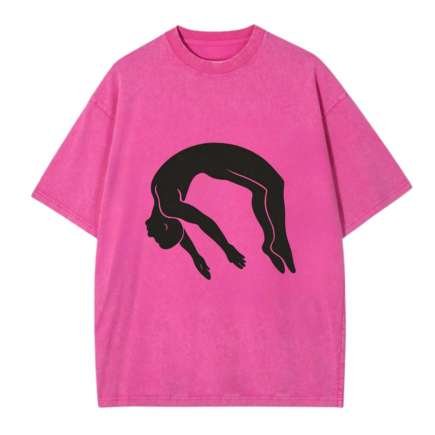 Gymnast doing a backflip - Vintage T-shirt - Dusty Rose(Rose)
