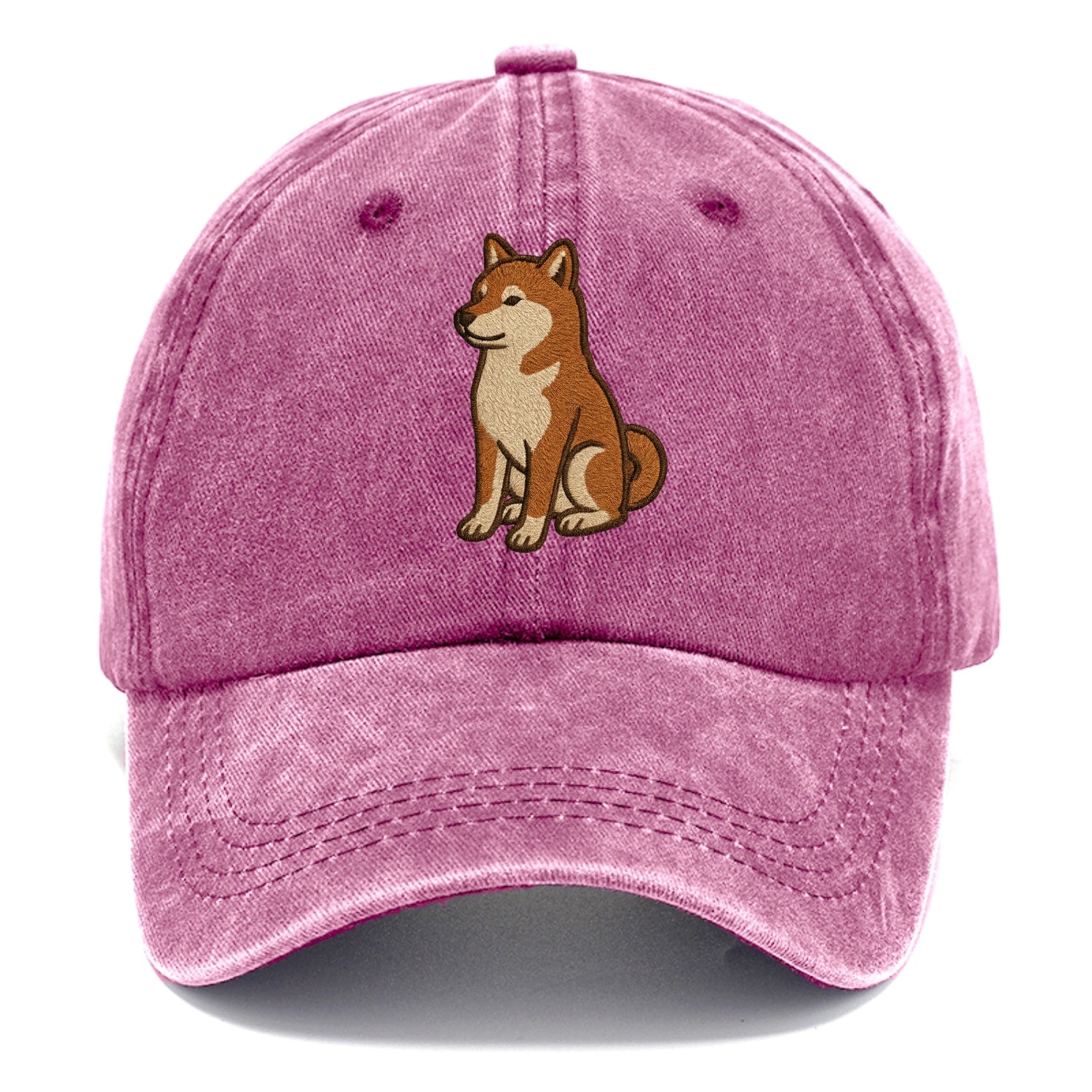 Shiba Inu - Red sesame embroidered sitti Classic Cap - Dusty Rose(Rose)