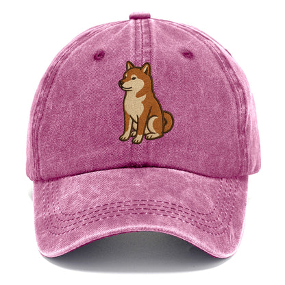 Shiba Inu - Red sesame embroidered sitti Classic Cap - Dusty Rose(Rose)