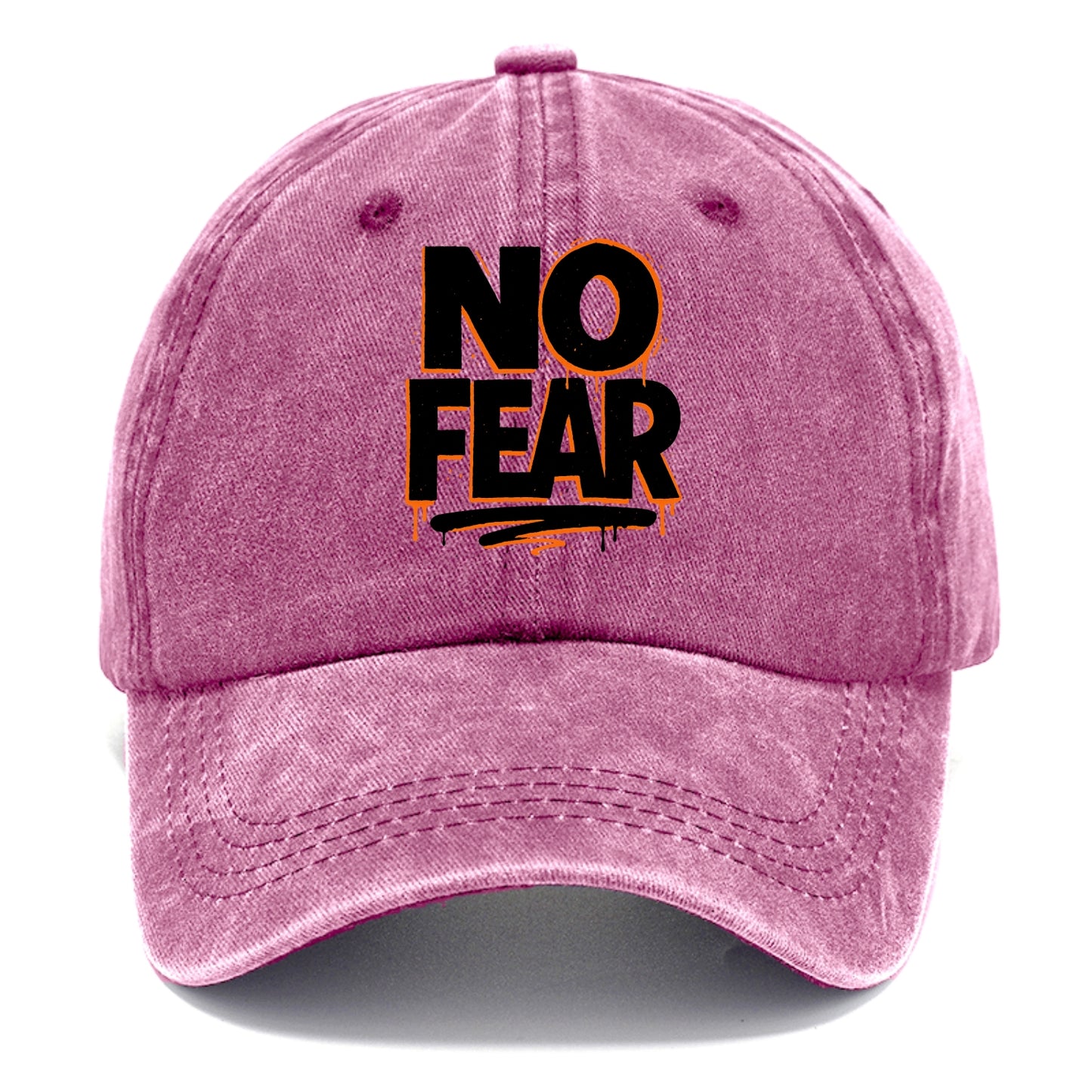 Bold typography design - "NO FEAR" - courage, bravery - Classic Cap - Dusty Rose(Rose)