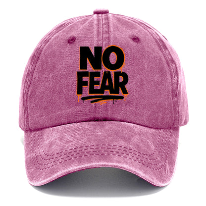 Bold typography design - "NO FEAR" - courage, bravery - Classic Cap - Dusty Rose(Rose)