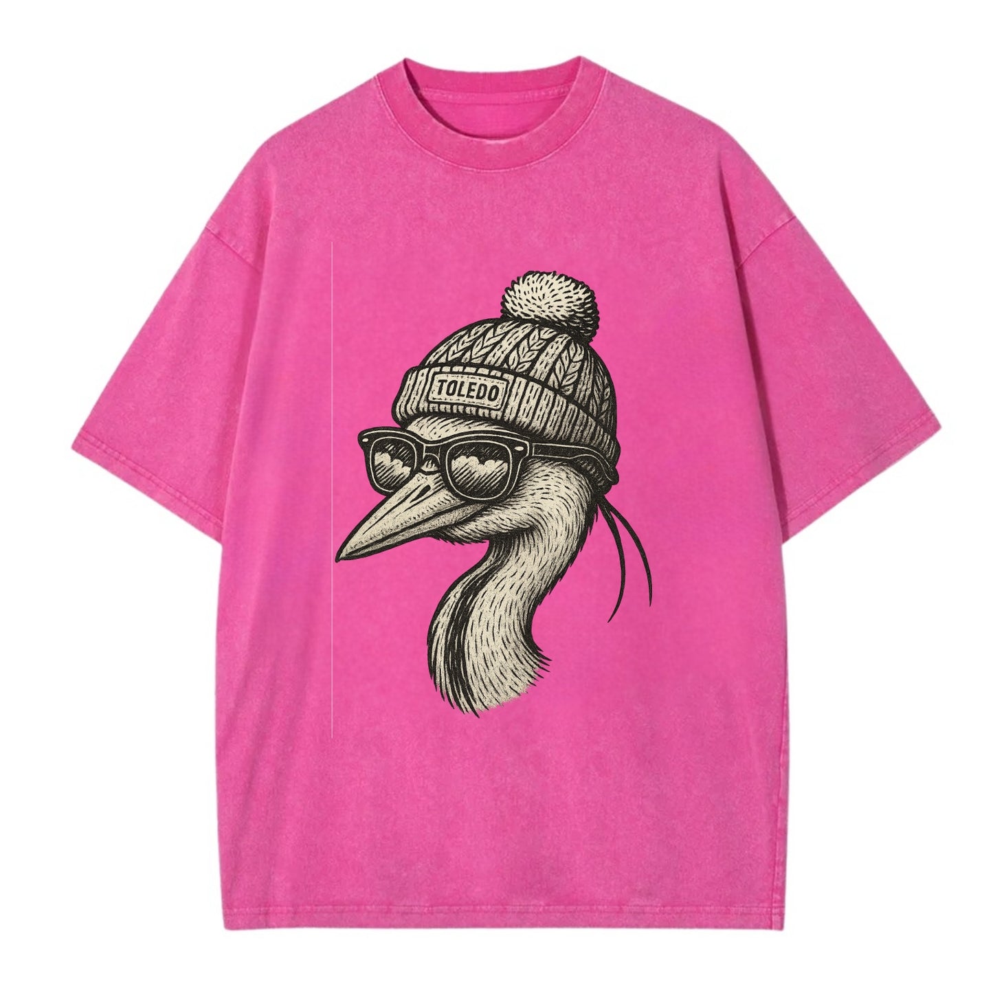 Toledo Great Blue Heron wearing Toledo b - Vintage T-shirt - Dusty Rose(Rose)
