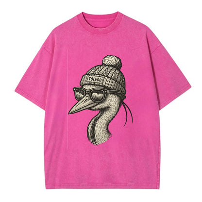 Toledo Great Blue Heron wearing Toledo b - Vintage T-shirt - Dusty Rose(Rose)