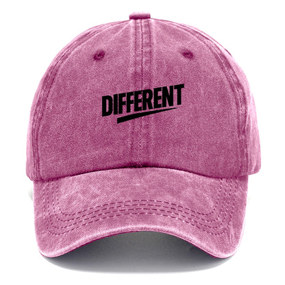 Bold typography design - "DIFFERENT" - standing out, not following crowd - Classic Cap - Dusty Rose(Rose)