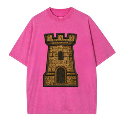 Castle Tower  - Vintage T-shirt - Dusty Rose(Rose)