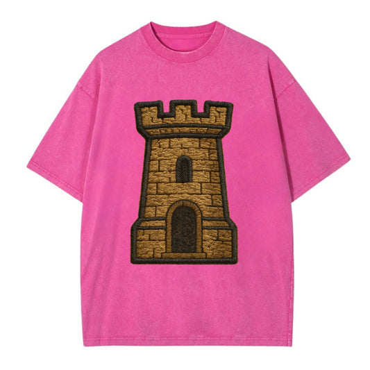 Castle Tower  - Vintage T-shirt - Dusty Rose(Rose)