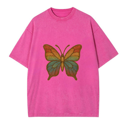 Butterfly Transformation  - Vintage T-shirt - Dusty Rose(Rose)