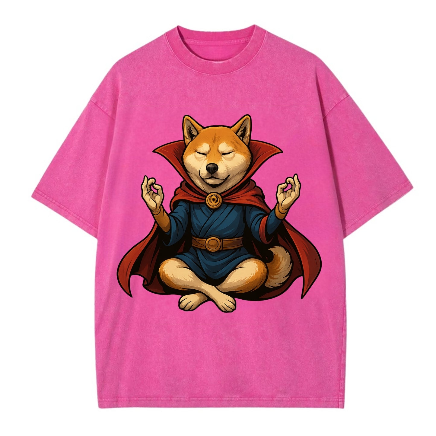 Shiba Inu Doctor Strange  - Vintage T-shirt - Dusty Rose(Rose)