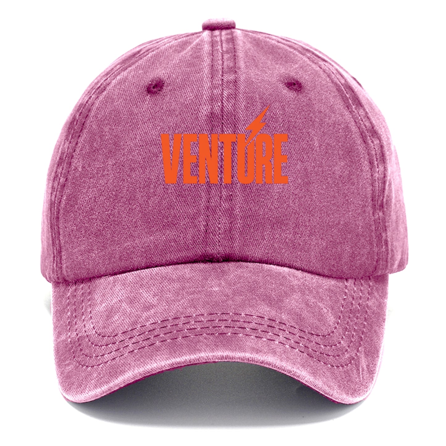 Bold typography design - "VENTURE" - taking risks, bold exploration - Classic Cap - Dusty Rose(Rose)