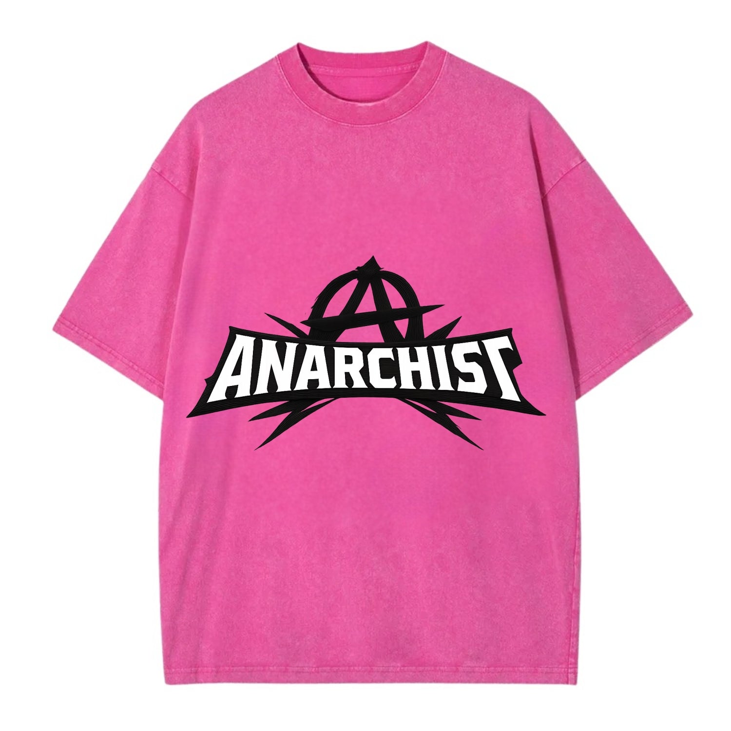 Bold typography design - "ANARCHIST" - no masters, self-governed - Vintage T-shirt - Dusty Rose(Rose)