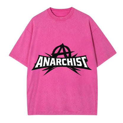 Bold typography design - "ANARCHIST" - no masters, self-governed - Vintage T-shirt - Dusty Rose(Rose)