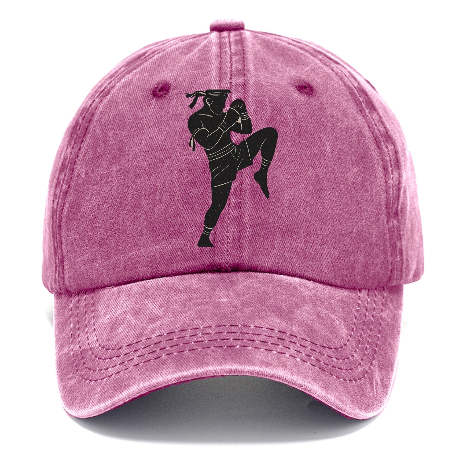 Muay Thai fighter with knee strike - Classic Cap - Dusty Rose(Rose)