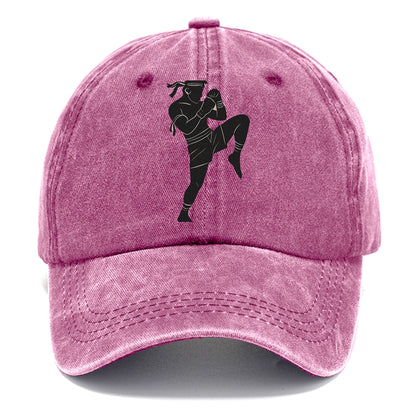 Muay Thai fighter with knee strike - Classic Cap - Dusty Rose(Rose)