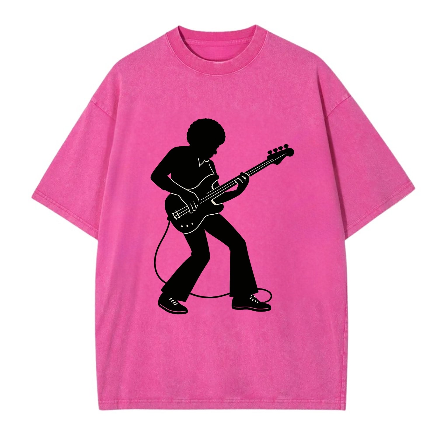 Bass guitarist slap technique - Vintage T-shirt - Dusty Rose(Rose)