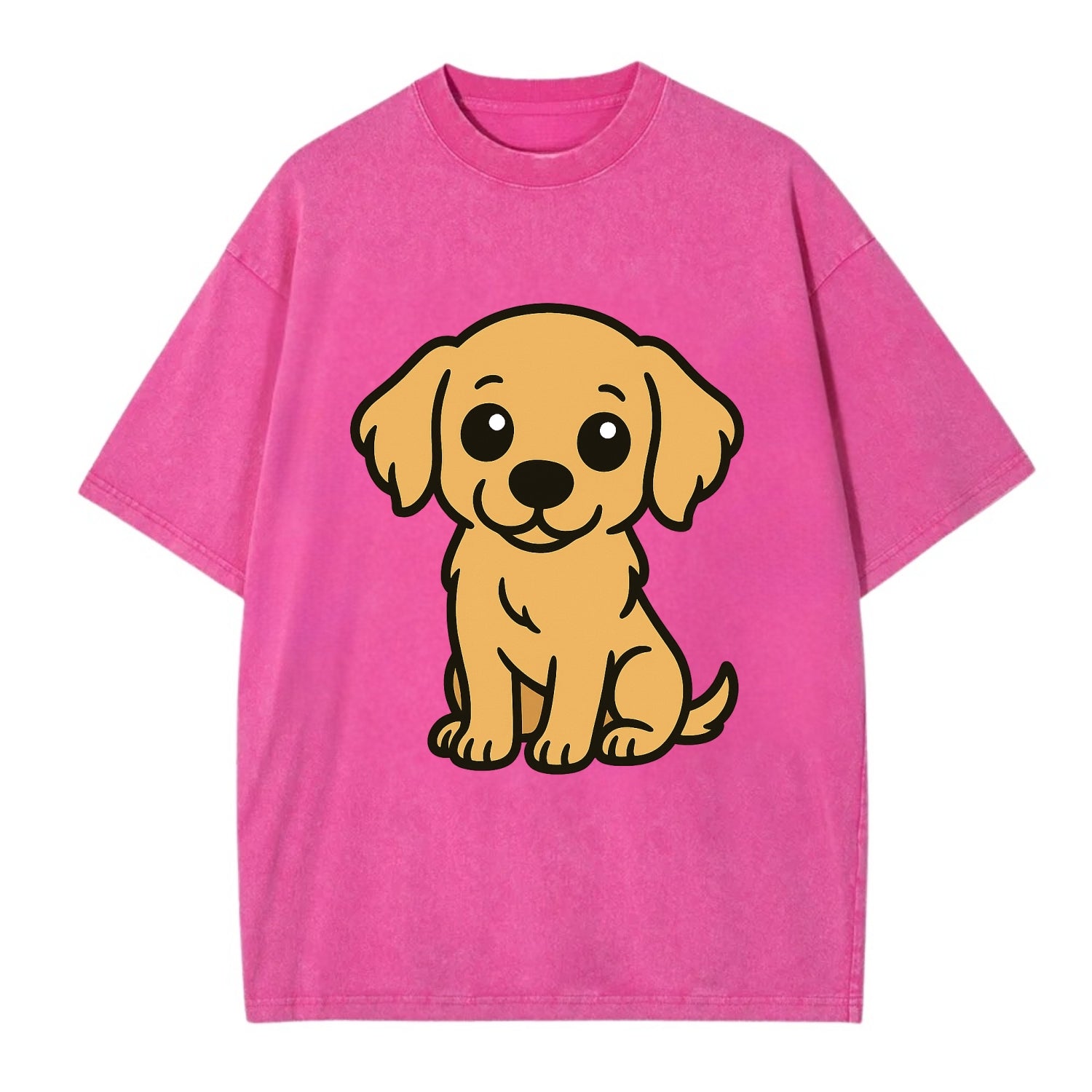 Golden Retriever - Head tilt curious pose - Vintage T-shirt - Dusty Rose(Rose)