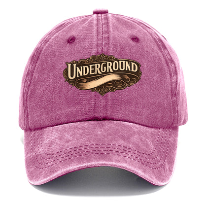 Bold typography design - "UNDERGROUND" - hidden scene, alternative - Classic Cap - Dusty Rose(Rose)